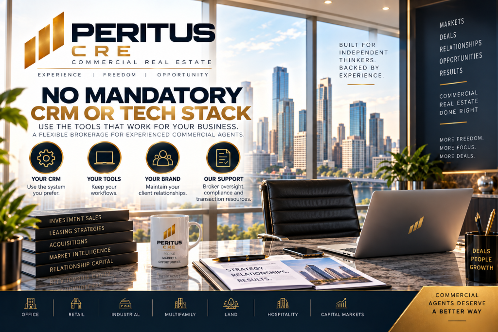 Commercial Brokerage With No Mandatory CRM or Tech Stack Commercial Brokerage With No Mandatory CRM or Tech Stack